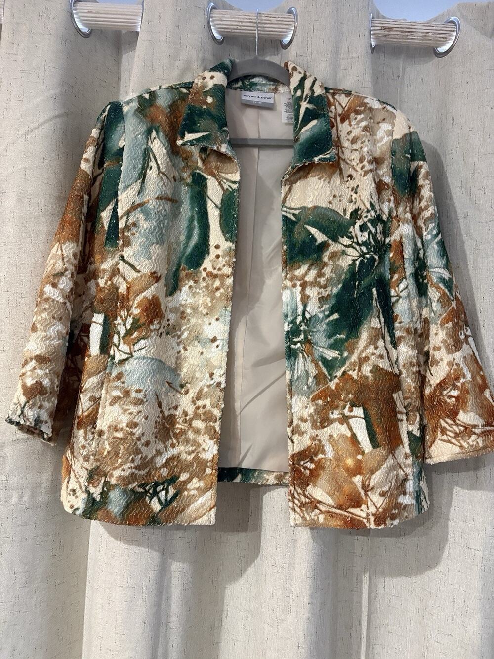 Vintage Alfred Dunner Women's Floral Blazer 14 sequin- Casual Jacket Flowers